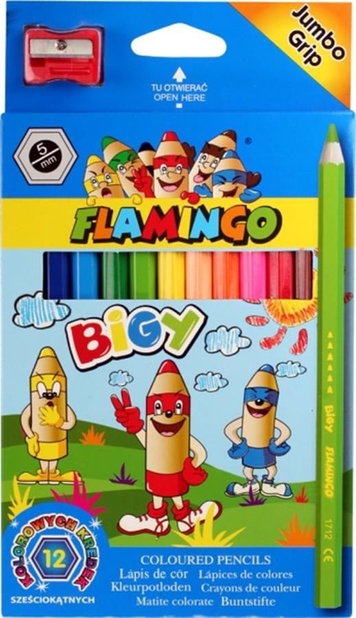 OLO PENCILS 12KOL/180 JUMBO FLAMINGO PUD